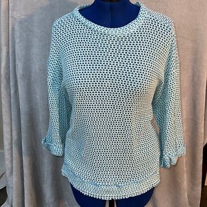 Umgee Loose Waffle Knit Folded Cuff Loose Fit Top - New